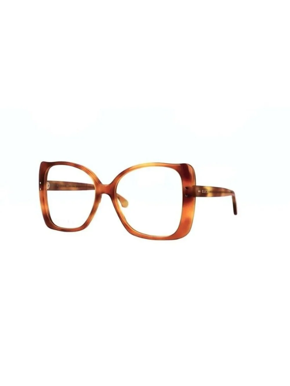 New Gucci Womens Square/Rectangle Blue Blue Transparent Fashion Designer Eyeglas